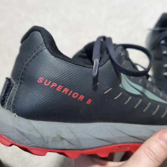 ALTRA Superior 5 Trail Running Shoes Sneakers Barefoot Minimalist Black M8 W9 - Picture 3 of 10